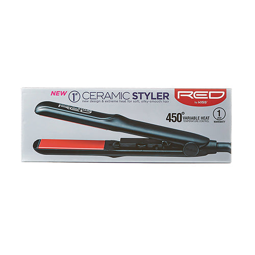 red by kiss Ceramic Styler Temperature Control 1'