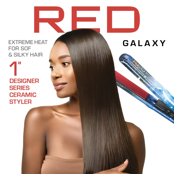red by kiss Designer Series 1-Inch Ceramic Flat Iron Styler galaxy