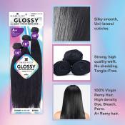 Shake-N-Go Virgin Remy Hair Weave Glossy 3 Bundles Straight