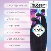 Shake-N-Go Virgin Remy Hair Weave Glossy 3 Bundles Straight