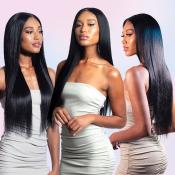 Shake-N-Go Virgin Remy Hair Weave Glossy 3 Bundles Straight