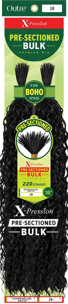 Outre X-Pression Pre-Sectioned - Dominican Curl Bulk 18"