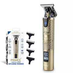 PrimeX Cordless Lithium Outlining Barber Trimmer Brass