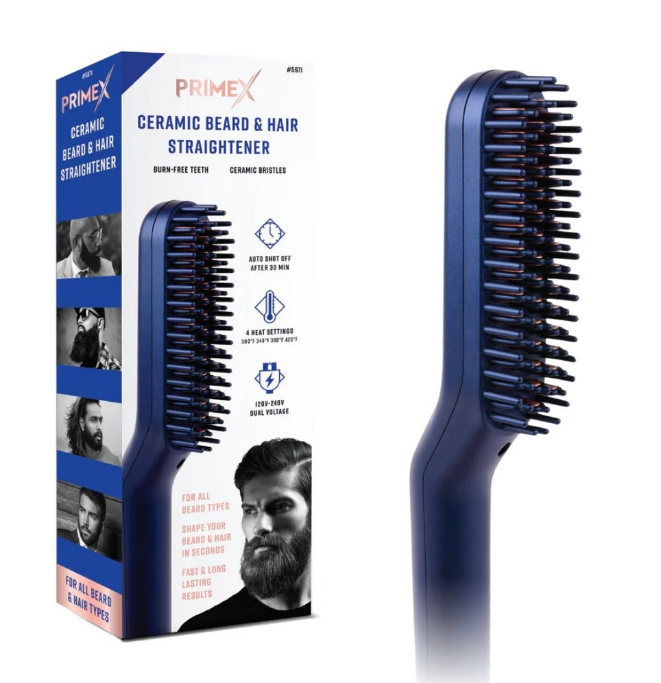 PrimeX Ceramic Beard & Hair Straightener Blue