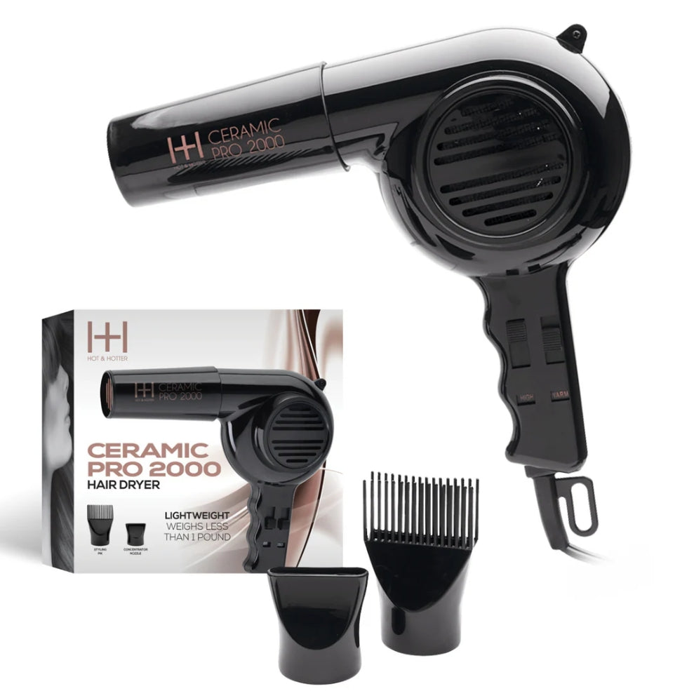 Hot & Hotter Ceramic Pro-2000 Dryer Black