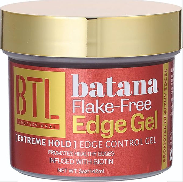 BTL Batana Flake-Free Edge Control Hair Gel | Extreme Hold | Promotes Healthy Edges | Infused with Biotin | 5oz