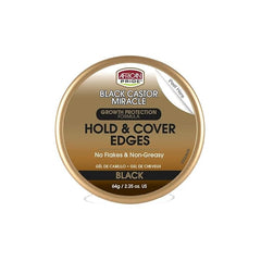African Pride Black Castor Miracle Hold & Cover Edges 2.25 Ounce