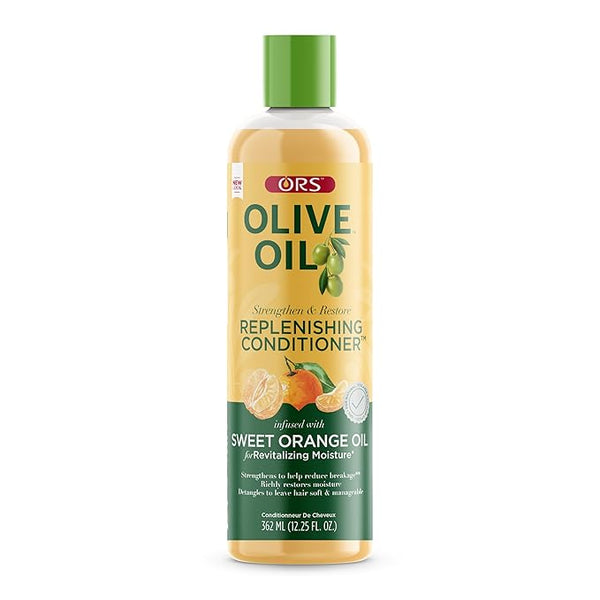 ORS Olive Oil Strengthen & Nourish Replenishing Conditioner infused with Sweet Orange Oil for Revitalizing Moisture