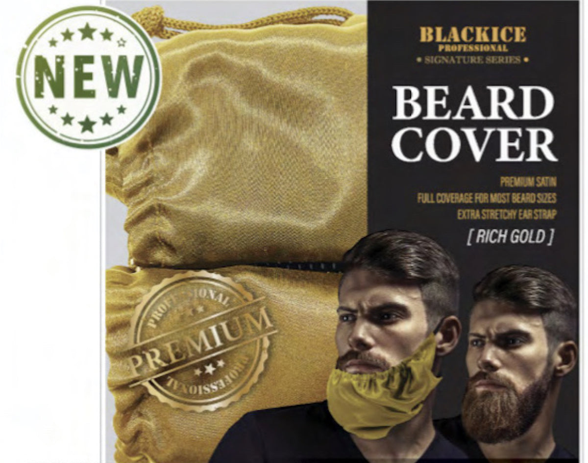 Black Ice Beard Cover-rich gold