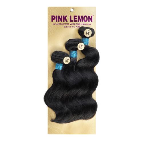 Pink Lemon Virgin Human Hair Weave 3 Bundles Body Wave — product view