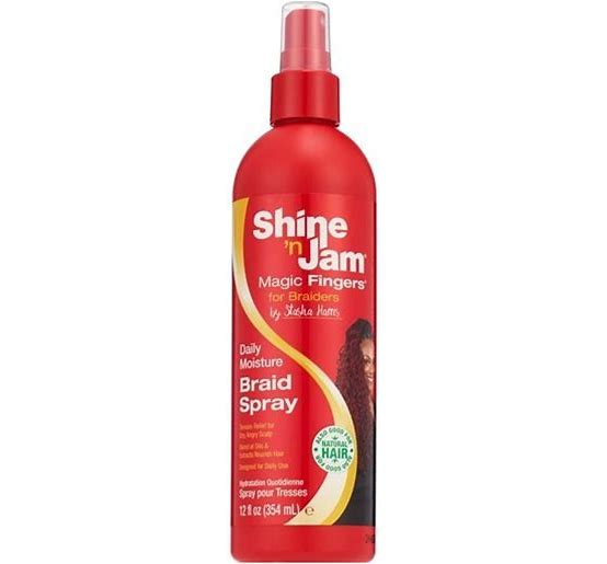 Ampro Shine 'N Jam Magic Fingers Daily Moisture Braid Spray 12Oz