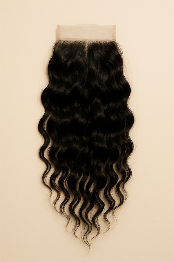 Virgin Brazilian Water Wave 4x4 Standard Lace Closure — product view