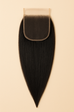 Virgin Peruvian Yaki Straight 4x4 Standard Lace Closure — packshot