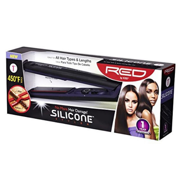 red by kiss Silicone Flat Iron Styler 1'
