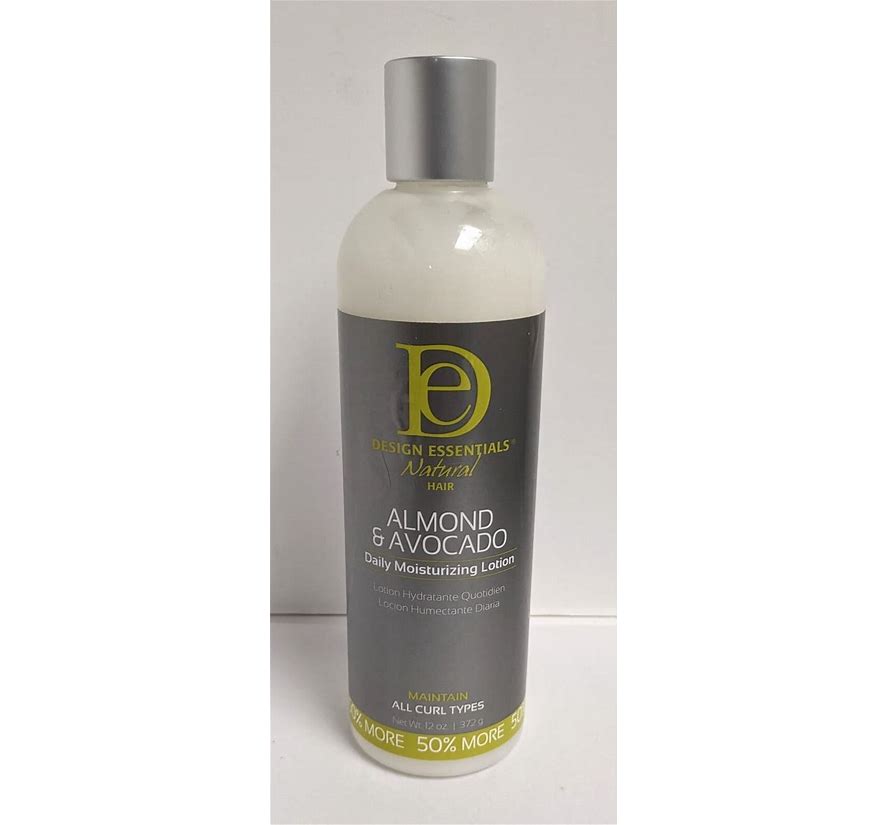 Design Essentials Hair Moisturizing Lotion Maintain Curl Almond & Avocado 12Oz
