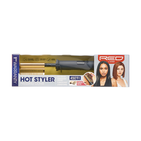 RED BY KISS Hot Styler Comb-CURVED TEETH