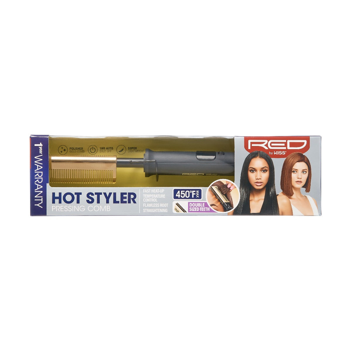 RED BY KISS Hot Styler Comb -DOUBLE SIDES TEETH