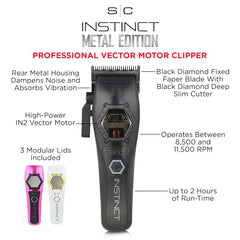 StyleCraft - Instinct Metal Professional Hair Clipper - IN2 Vector Motor - Multi
