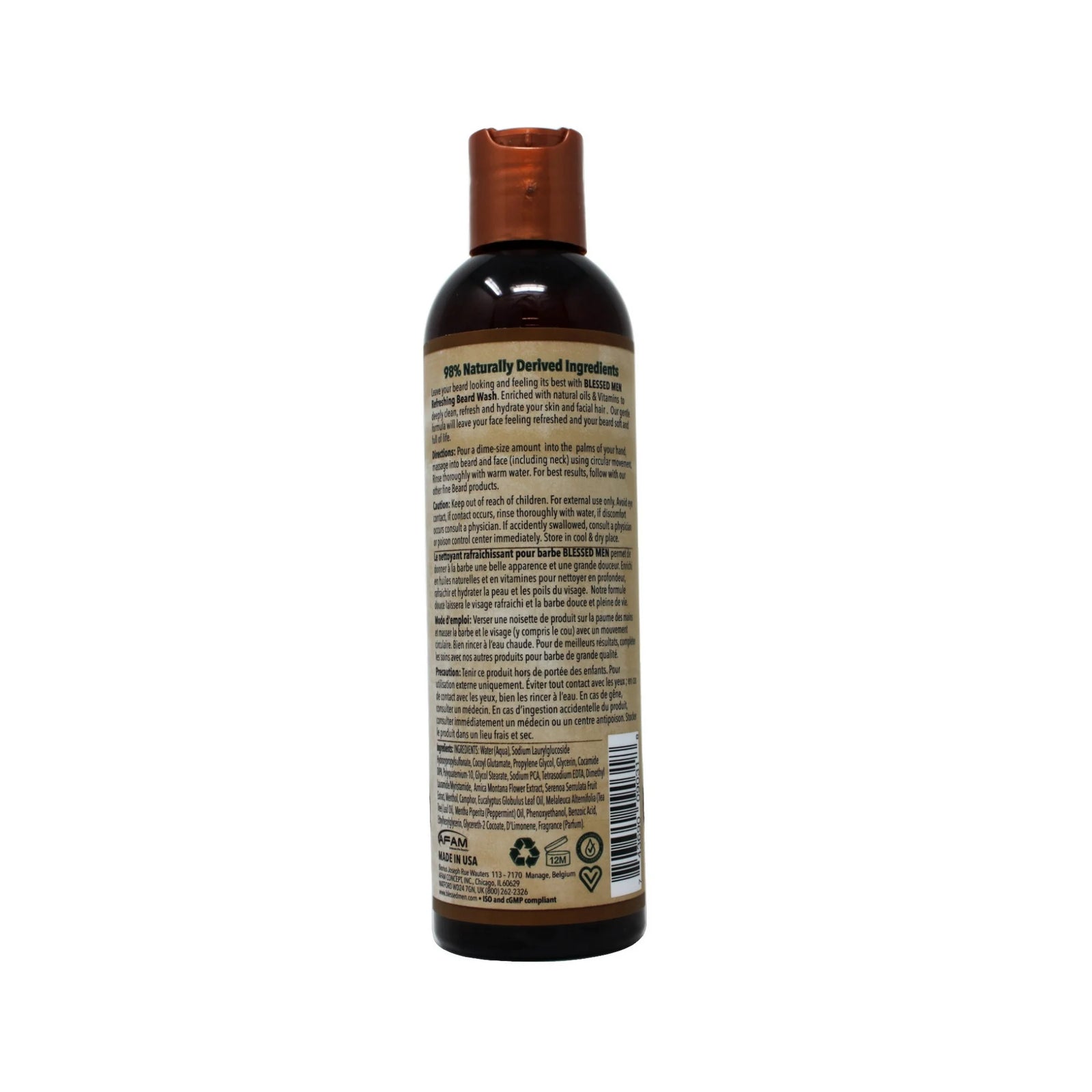 Blessed Men Refreshing Beard Wash, Deeply Clean with Natural Herbs