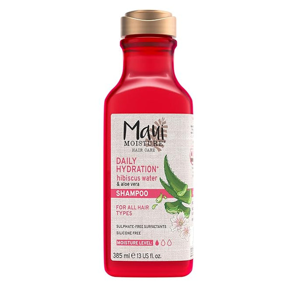 Maui Moisture Vegan Hibiscus Water Lightweight Aloe Vera Shampoo for Fine Hair 385 ml