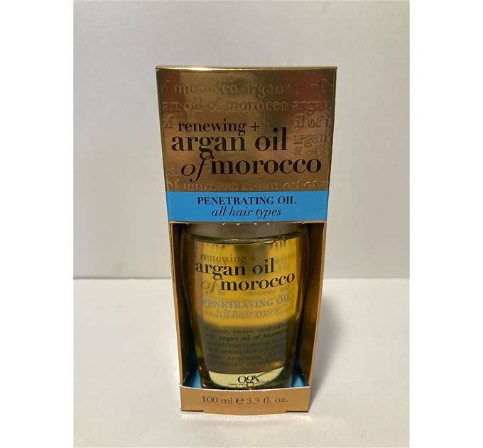 Renewing + Argan Oil Of Moroccan, Penetrating Oil All Types Hair 3.3 Fl Oz