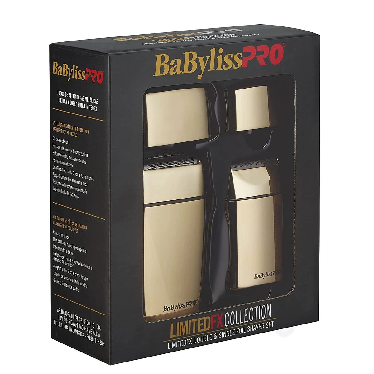 Babyliss Pro LimitedFX Single & Double Foil Shaver Set Gold -