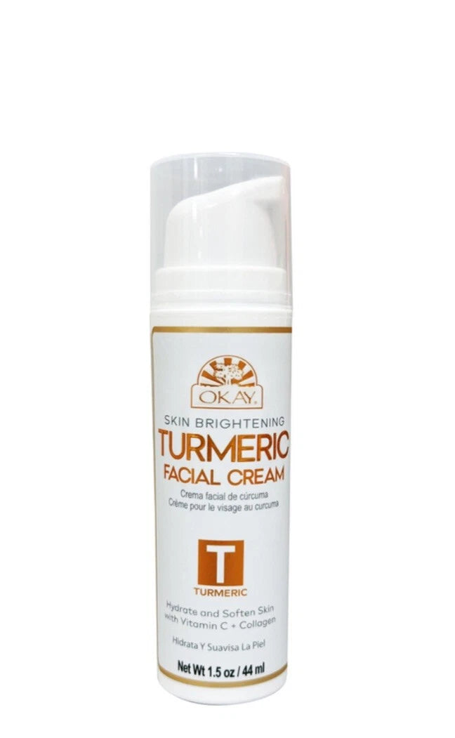 OKAY Turmeric Skin Brightening Facial Cream With Vitamin C + Cologne 1.5