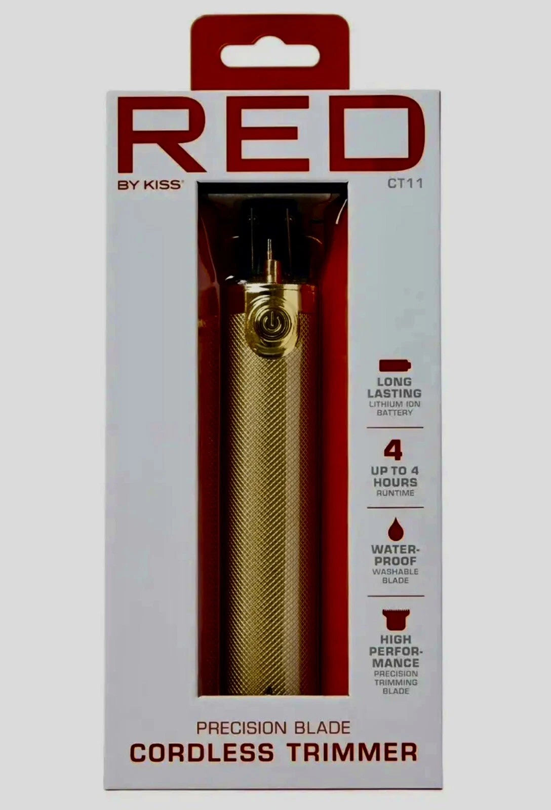 RED by Kiss Precision Blade Cordless Trimmer, Men's Grooming Kit Water