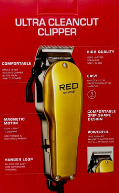 RED BY KISS | Ultra Clean Cut Clipper 8 PCS OF KIT