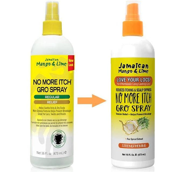 Jamaican Mango & Lime No More Itch Spray – Soothing Scalp Regular Relief for Locs, Braids, Twists & Protective Styles – 8 oz — product view