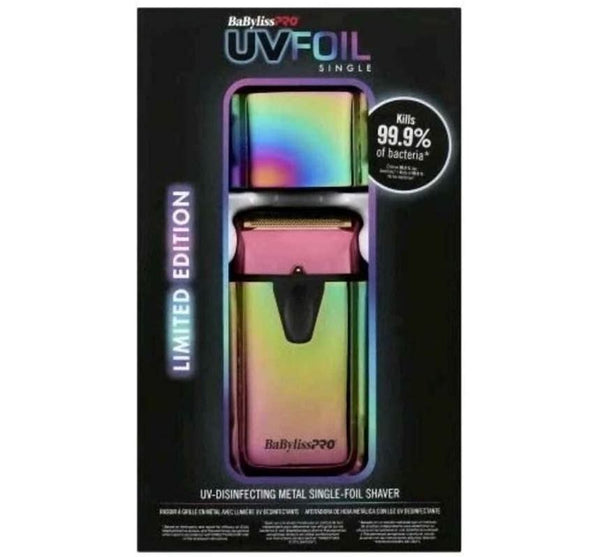 Babylisspro Fxlfs1rb Uvfoil UV-Disinfecting Metal Single-Foil Shaver NEW. Babyliss PRO