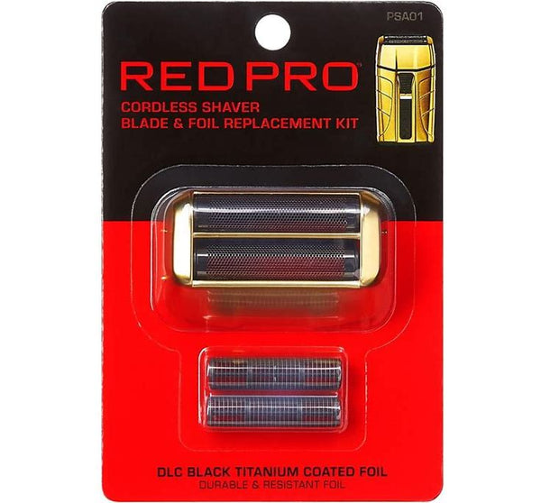 RED Pro Cordless Shaver Blade & Foil Kit Replacement, DLC Black Titanium Coated Foil