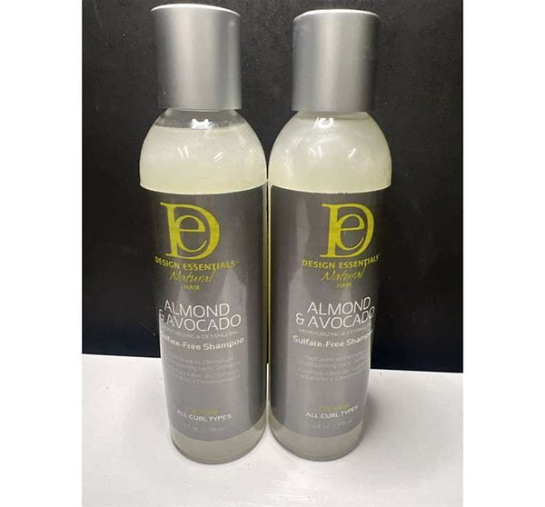 Design Essentials Natural Almond & Avocado Cleanse Shampoo 6 Oz 2 Pack