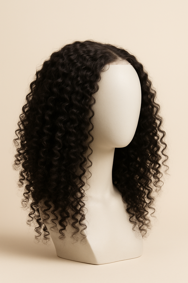 Curly Top Lace Bob with Bangs Wig — product view