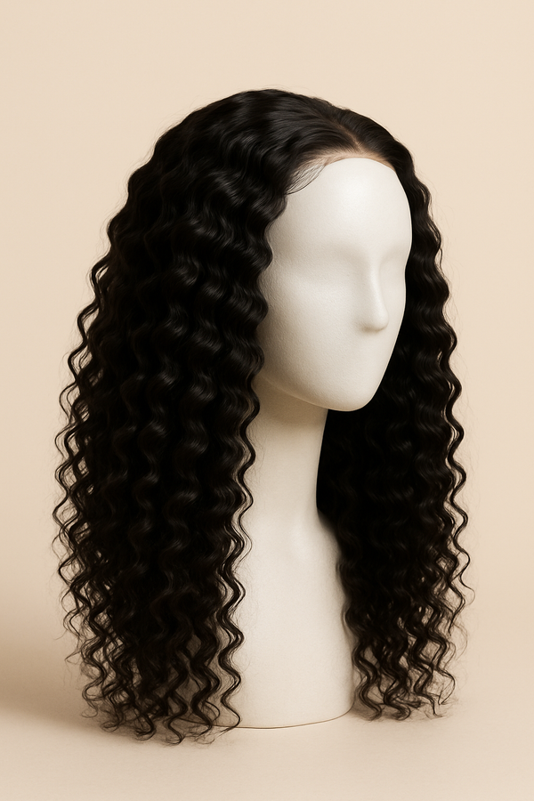 Deep Wave Center Part Lace Wig — product view