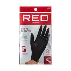 Black Vinyl Gloves 8pcs