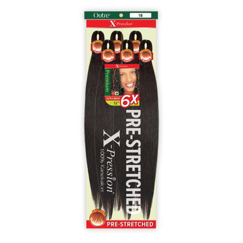 OUTRE X-PRESSION PRE-STRETCH BRAIDING HAIR - 100% KANEKALON - 6X ULTRA BRAID 52