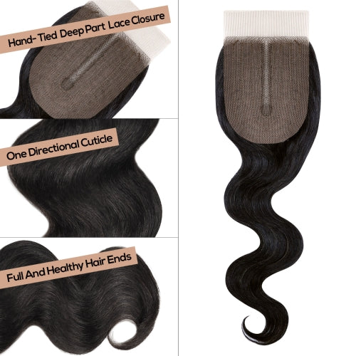 Bare&Natural Virgin Human Hair Weave 7A Lace Part Closure Body Wave Find Your New Look Today!