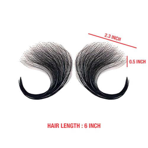 Celebrity 100% Human Hair HD Lace Reusable Fake Baby Hair Edge 2pcs C-Shape Find Your New Look Today!