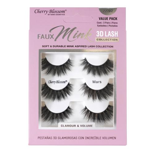 Cherry Blossom Faux Mink 3D Eyelashes 3 Pairs Find Your New Look Today!