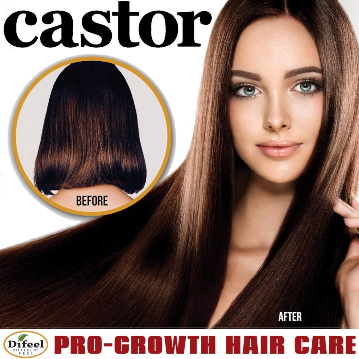 Difeel Castor Pro-Growth Hair Oil 2.5 oz. - Made with Natural Castor Oil for Hair Growth Find Your New Look Today!