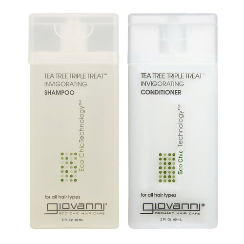 Giovanni Tea Tree Triple Treat Invigorating Shampoo,Conditioner 2oz Find Your New Look Today!