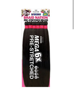 MAYDE BEAUTY 6X BRAID NATION - PRE-STRETCHED BRAIDS - 24"-64"