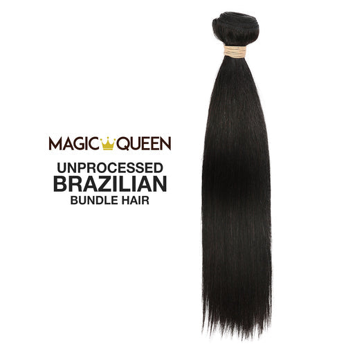 Magic Queen Unprocessed 100% Virgin Human Hair Brazilian Bundle Hair Weave 7A Nautral Straight Find Your New Look Today!