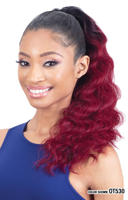MODEL MODEL GARDENIA DRAWSTRING PONYTAIL - PALM WAVE — product view