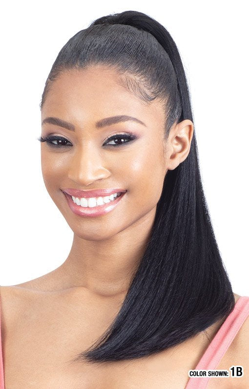 MODEL MODEL GARDENIA DRAWSTRING PONYTAIL - STRAIGHT — product view