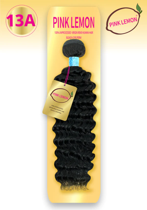 PINK LEMON - 100% 13A VIRGIN HAIR BUNDLE BLEACH, DYE, PERM (DEEP WAVE) Find Your New Look Today!