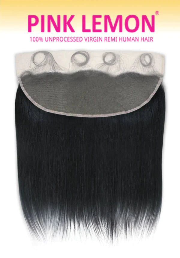 PINK LEMON - 13A 13X4 HD LACE FRONTAL STRAIGHT (HUMAN HAIR) — product view