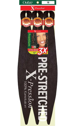 OUTRE X-PRESSION PRE-STRETCH BRAIDING HAIR - 100% KANEKALON - 3X ULTRA BRAID