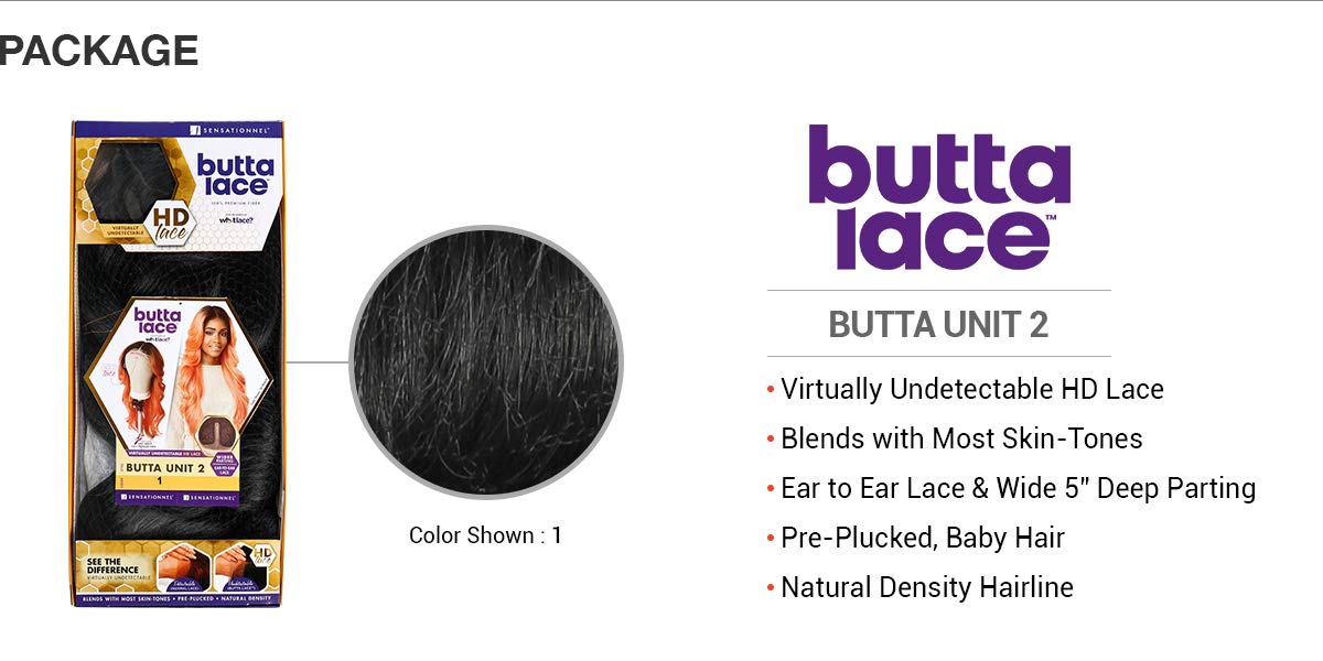 Sensationnel Butta Lace Front Wig - Natural Pre-Plucked Hairline Hand-tied HD Transparent Lace 5 Inch Deep Part with Babyhair - BUTTA Unit 2 (1) Find Your New Look Today!